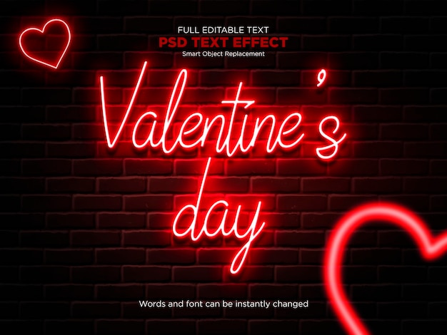 Effet de texte Saint Valentin