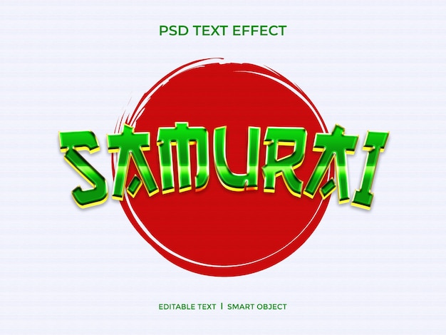 PSD effet de texte samurai