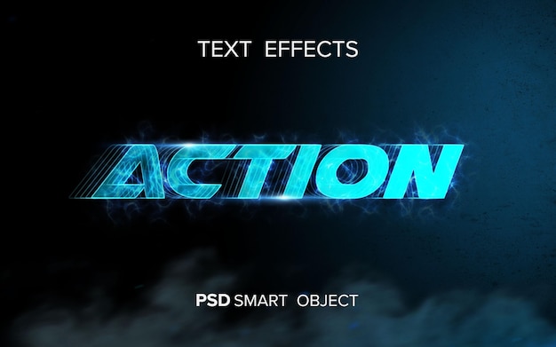 PSD effet de texte de science-fiction