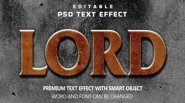 Effet de texte Seigneur modifiable fond de texture de ciment effrayant.