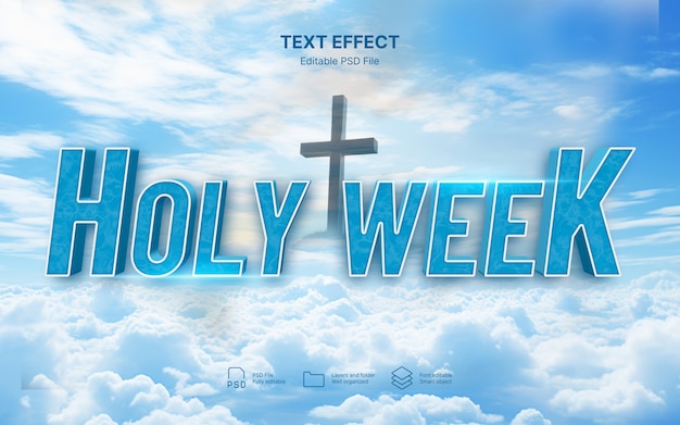 Effet de texte de la semaine sainte