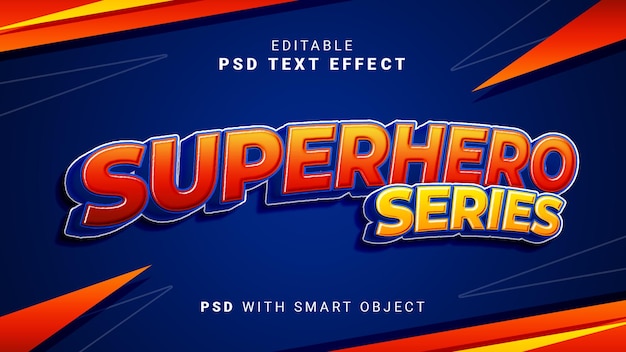 PSD effet de texte de la série de super-héros