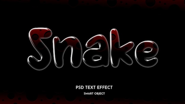 PSD effet de texte serpent stylisé