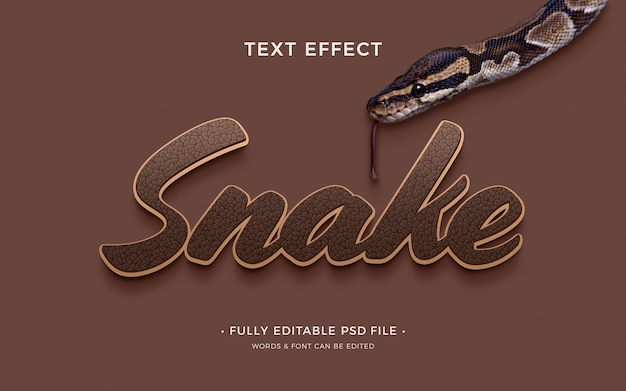 PSD effet de texte serpent