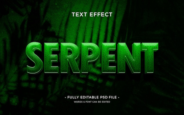 Effet de texte serpent