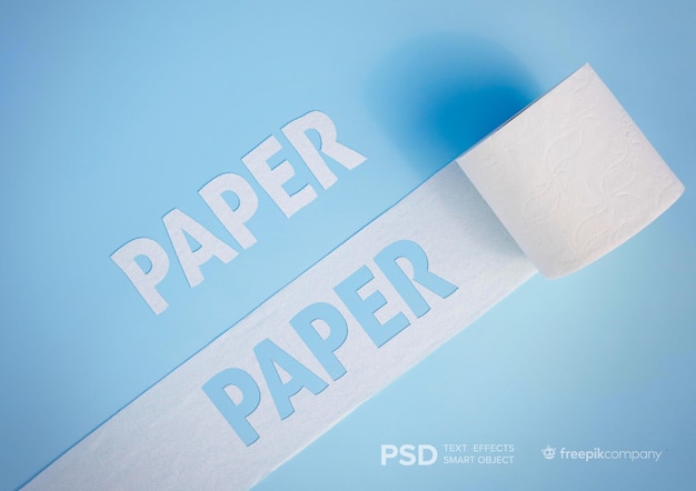 PSD effet de texte avec une serviette en papier