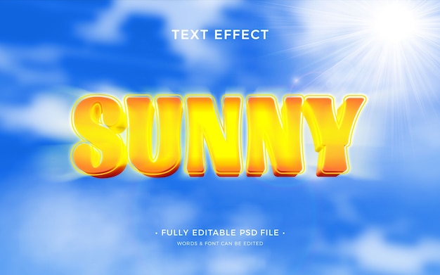 PSD effet de texte soleil