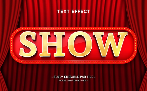 Effet de texte de spectacle de cirque