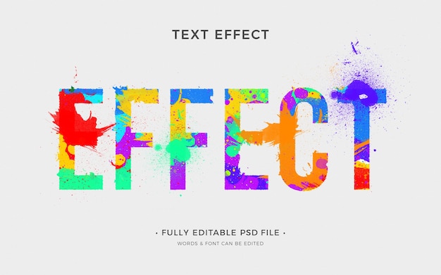 PSD effet de texte splash