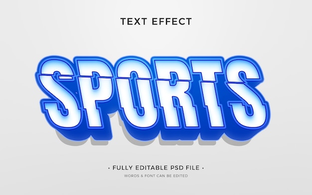 PSD effet de texte sportif