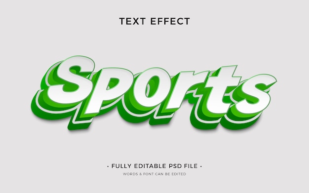 PSD effet de texte sportif