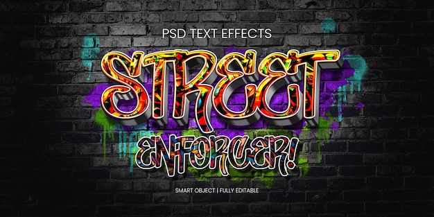 PSD effet de texte street enforcer