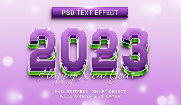 PSD effet de texte de style 2023 3d
