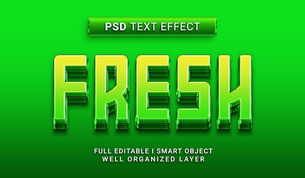 Effet de texte de style 3d frais