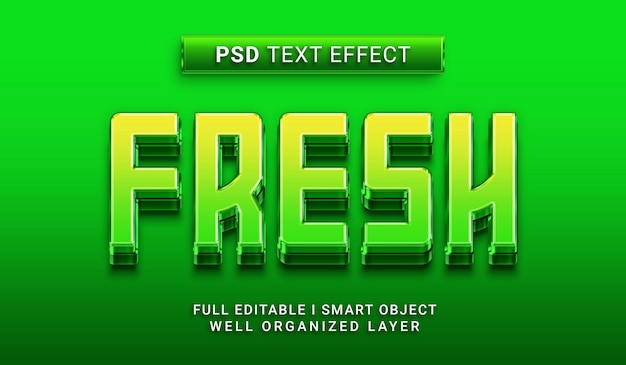 Effet De Texte De Style 3d Frais