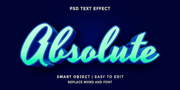 Effet de texte de style 3D modifiable absolu