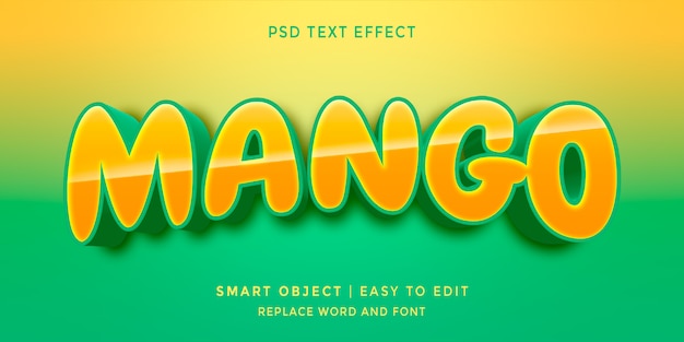 Effet De Texte De Style 3d Modifiable Mango