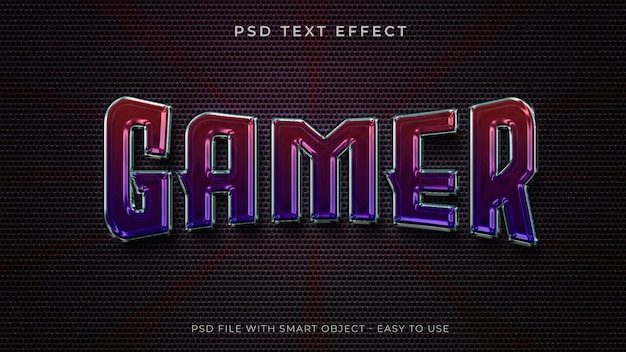 PSD effet de texte de style 3d modifiable par le texte du joueur