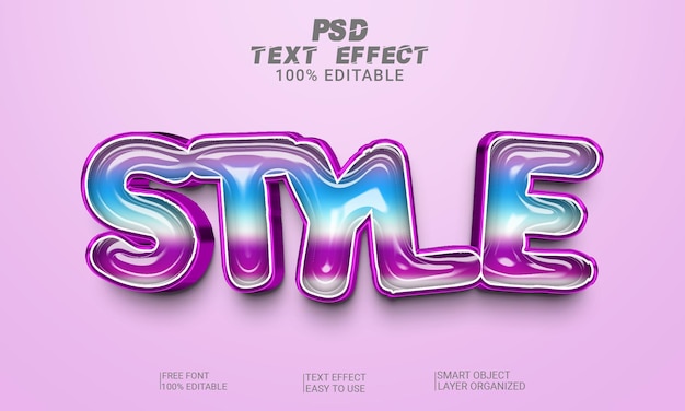 Effet De Texte Style 3d