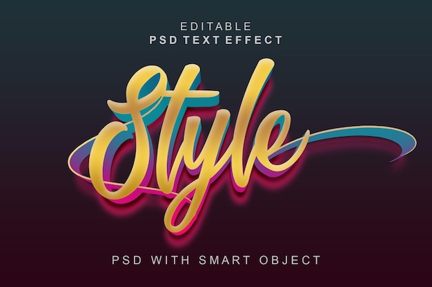 PSD effet de texte style 3d