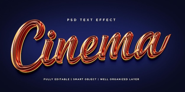 Effet de texte de style cinéma 3d