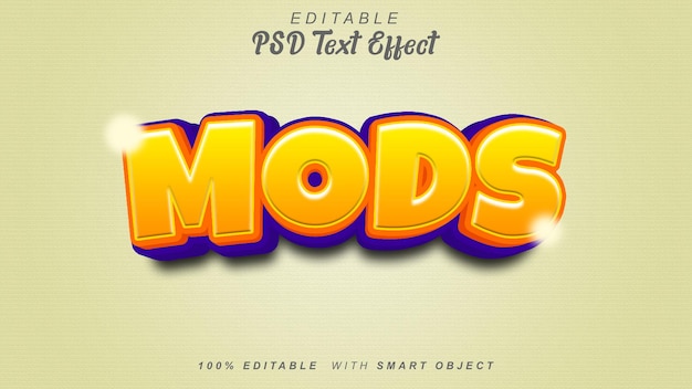 Effet De Texte De Style Mods 3d