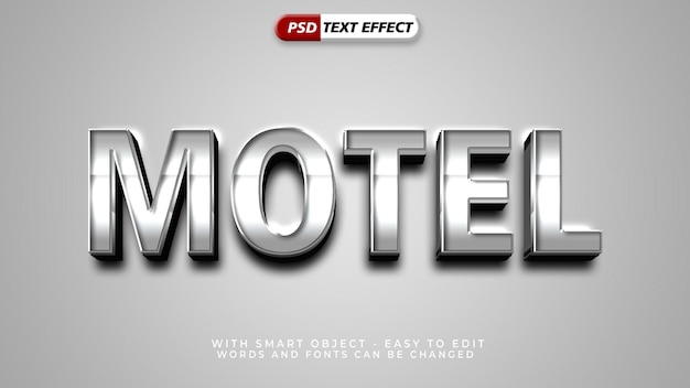 Effet De Texte De Style Motel 3d