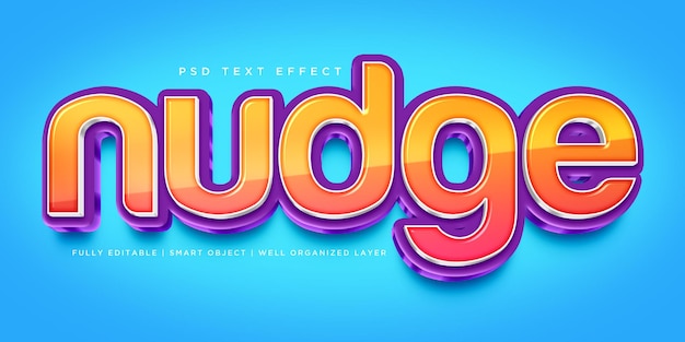 Effet De Texte De Style Nudge 3d