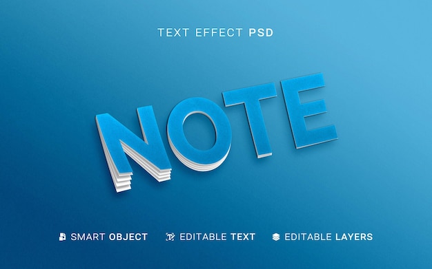 Effet de texte de style papier