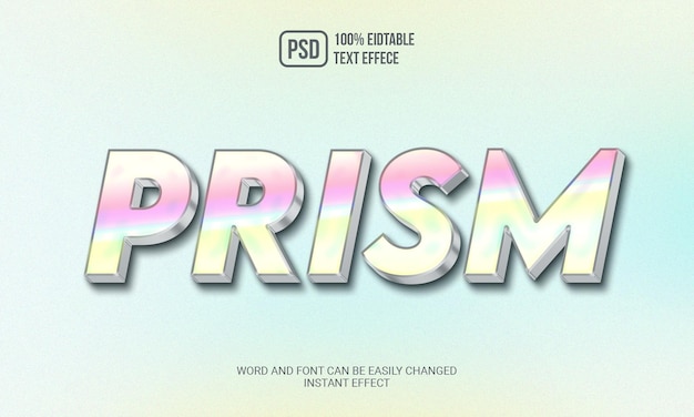 Effet de texte de style prisme 3d
