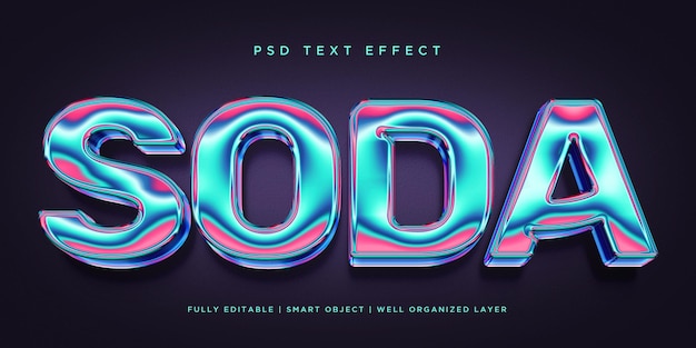 Effet De Texte De Style Soda 3d