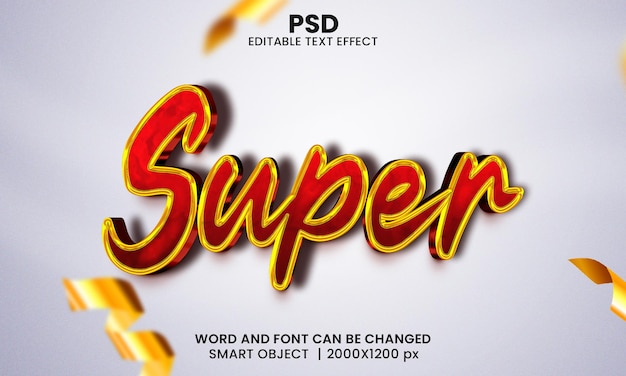 PSD effet de texte super 3d