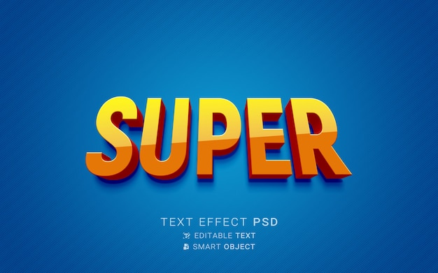 PSD effet de texte de super héros créatif