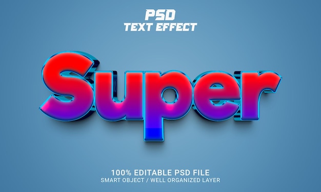 PSD effet de texte super psd 3d