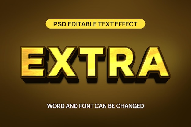 Effet de texte supplémentaire 3D Psd