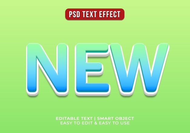 PSD effet de texte en temps 3d modifiable