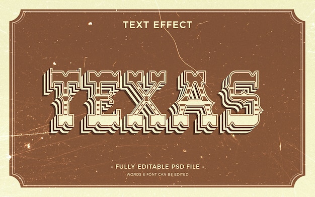 PSD effet de texte texas