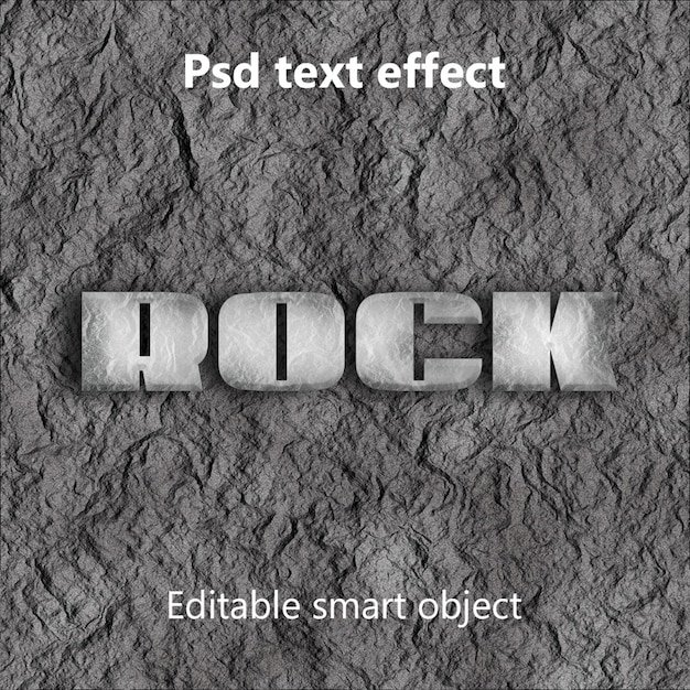 PSD effet de texte texturé rock