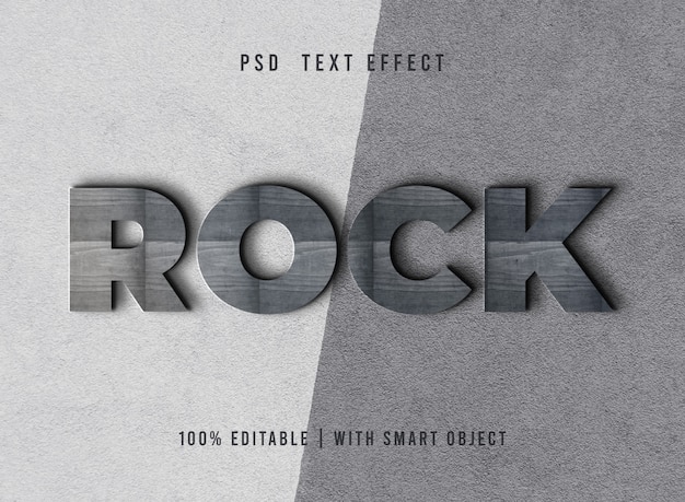 Effet De Texte Titre Rock Modifiable