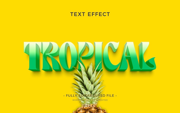 Effet de texte tropical