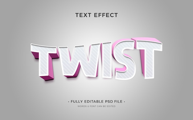 PSD effet de texte twist