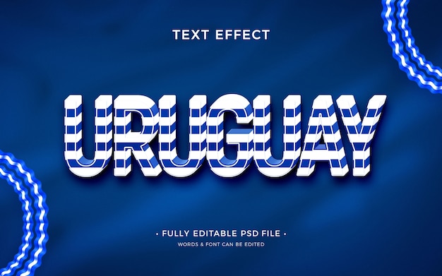 PSD effet de texte uruguayen