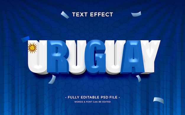 PSD effet de texte uruguayen