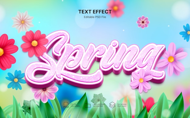 Effet de texte des vacances de printemps