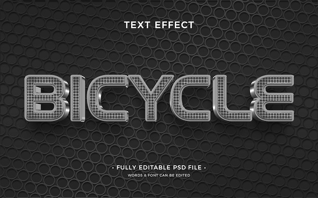 PSD effet de texte de vélo