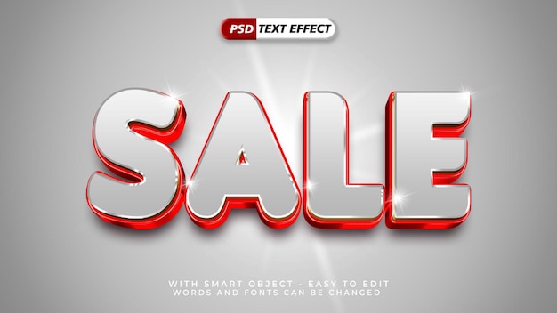 Effet de texte de vente modifiable avec un style 3d