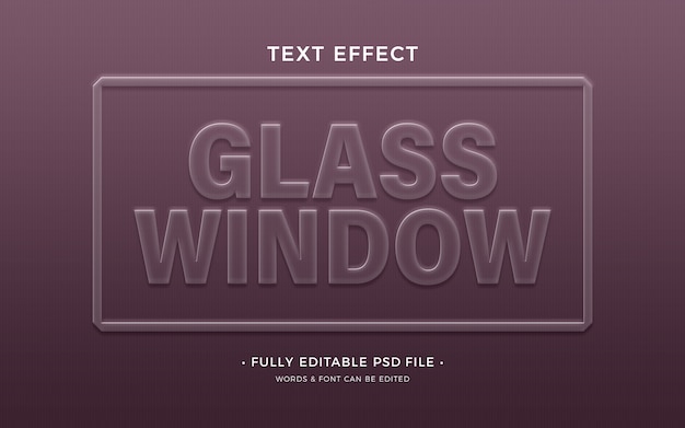 PSD effet de texte en verre