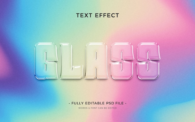 PSD effet de texte en verre