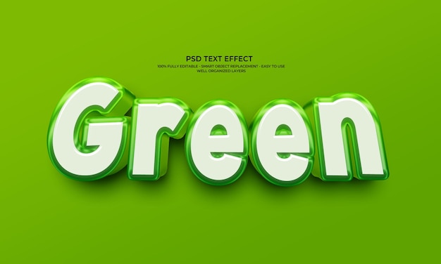 Effet de texte vert 3D