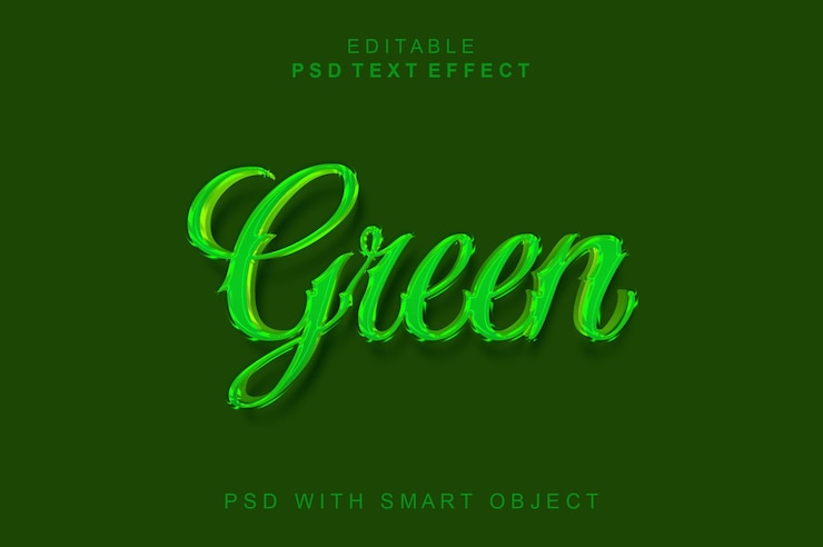 PSD effet de texte vert